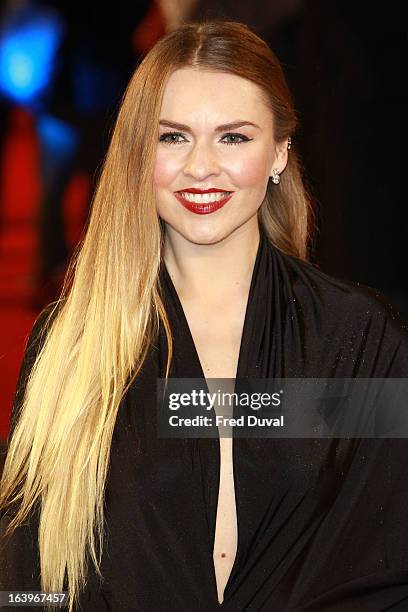 Zoe Salmon attends the UK premiere of "G.I. Joe: Retaliation" at The Empire Cinema on March 18, 2013 in London, England.