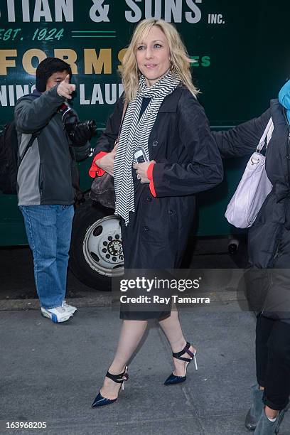 Actress Vera Farmiga enters the "Today Show" taping at the NBC Rockefeller Center Studios on March 18, 2013 in New York City.