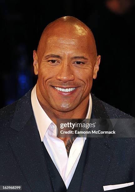 Dwayne Johnson attends the UK premiere of "G.I. Joe: Retaliation" at Empire Leicester Square on March 18, 2013 in London, England.