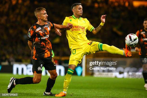 Adson of FC Nantes during the Ligue 1 Uber Eats match between FC Nantes and Olympique de Marseille - Ligue 1 Uber Eats at Stade de la Beaujoire, in...