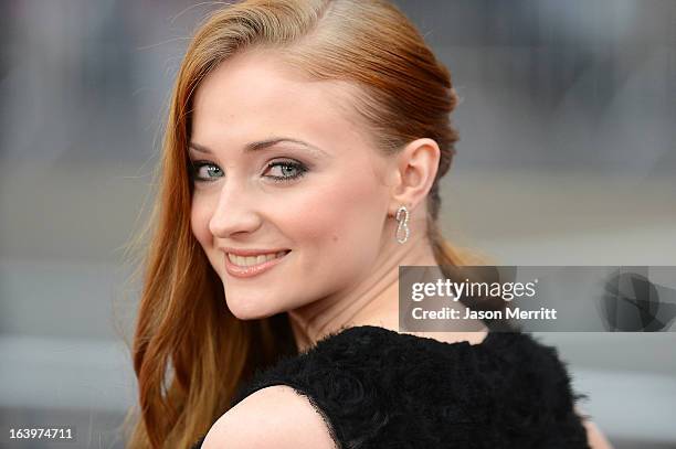 Actress Sophie Turner arrives at the premiere of HBO's "Game Of Thrones" Season 3 at TCL Chinese Theatre on March 18, 2013 in Hollywood, California.