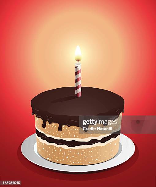 birthday cake - sponge cake stock illustrations