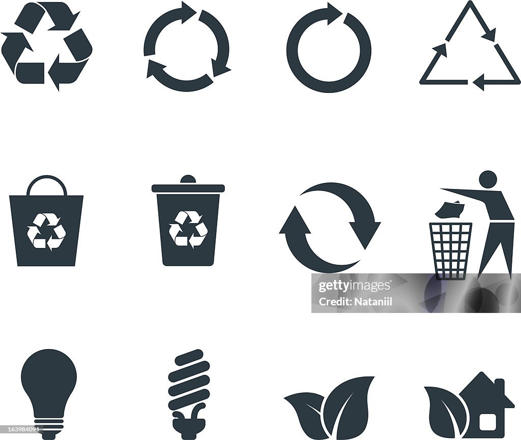 Ícones de reciclagem