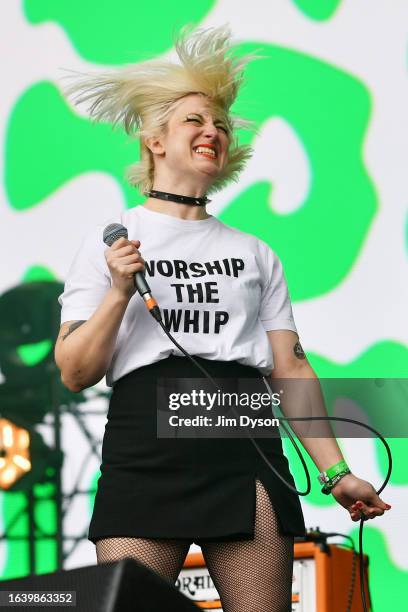 Jemina Pearl of Be Your Own Pet performs at All Points East Festival 2023 at Victoria Park on August 25, 2023 in London, England.