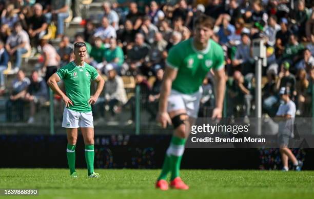Tours , France - 2 September 2023; Jonathan Sexton during an Ireland rugby open training session at Stade Vallée du Cher in Tours, France.
