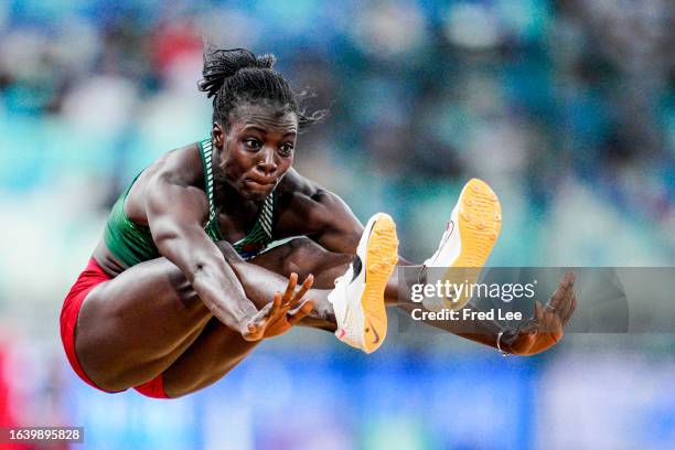 Marthe Koala of Team Burkina Faso competes in the Women's Long Jump during 2023 Diamond League Xiamen Meeting at Egret Stadium on September 2, 2023...