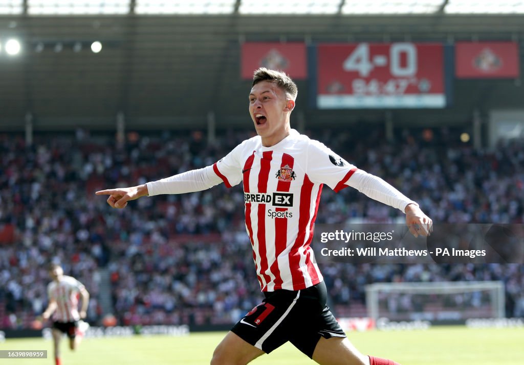 Criss Rigg Sunderland's Chris Rigg celebrates scoring their side's fifth goal of ...