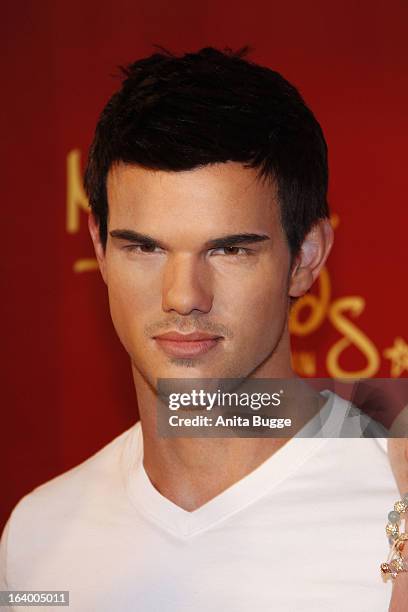 The Taylor Lautner wax figure unveiled at Madame Tussaud Berlin on March 19, 2013 in Berlin, Germany.