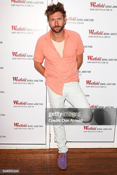 Daimon Downey poses at the Westfield Autumn/Winter 2013 launch at Pelicano Bar on March 19, 2013 in Sydney, Australia.