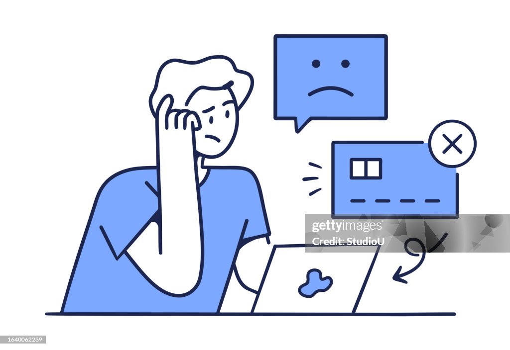 Repaying Error Payment Error Hand Drawn Illustration High-Res Vector Graphic - Getty ...