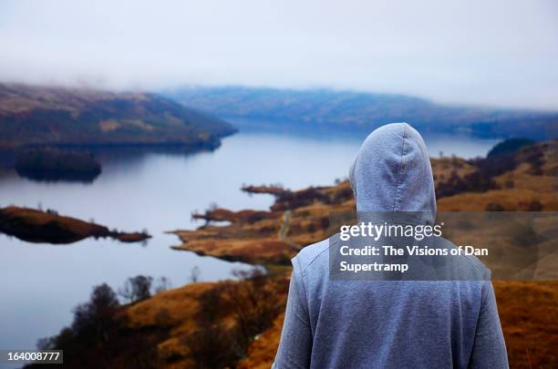 thoughts over loch katrine - huva bildbanksfoton och bilder