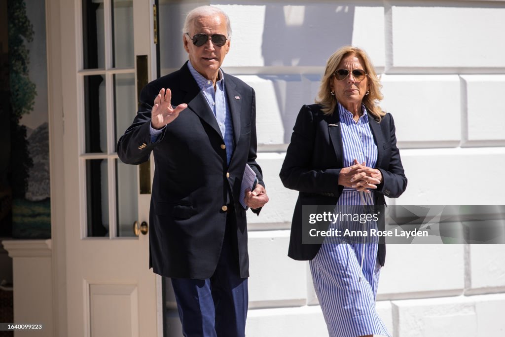 President And Mrs Biden Depart White House For Florida