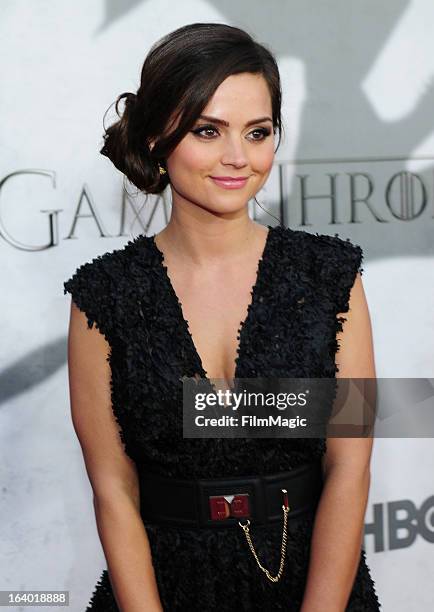 Actress Jenna-Louise Coleman attends "Game Of Thrones" Los Angeles premiere presented by HBO at TCL Chinese Theatre on March 18, 2013 in Hollywood,...