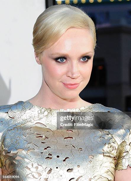 Actress Gwendoline Christie attends "Game Of Thrones" Los Angeles premiere presented by HBO at TCL Chinese Theatre on March 18, 2013 in Hollywood,...