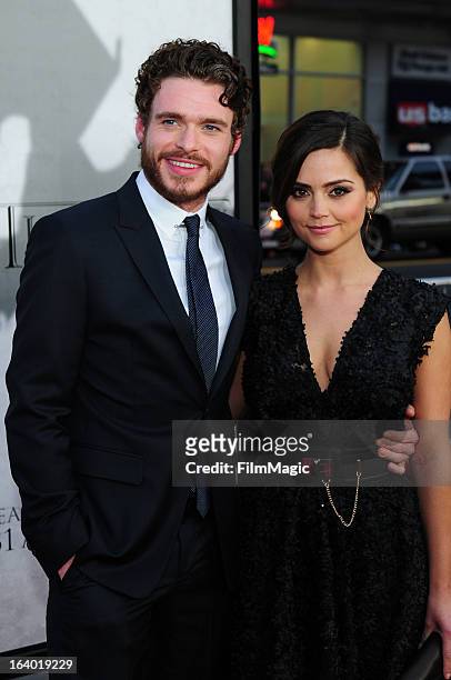 Actors Richard Madden and Jenna-Louise Coleman attend "Game Of Thrones" Los Angeles premiere presented by HBO at TCL Chinese Theatre on March 18,...