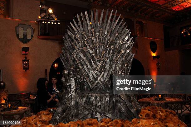 General view of the atmosphere at the after party for "Game Of Thrones" Los Angeles Premiere presented by HBO at Hollywood Roosevelt Hotel on March...