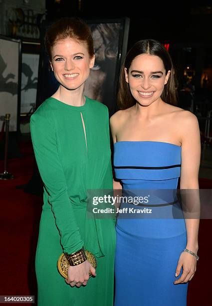 Rose Clarke Rose Leslie Og Emilia Clarke