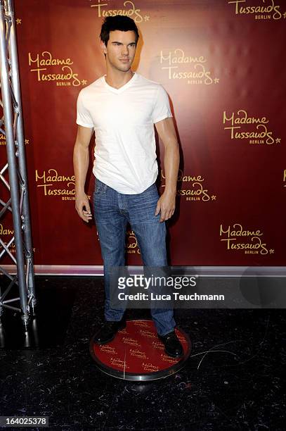 Taylor Lautner wax figure as it is unveiled at Madame Tussauds Berlin on March 19, 2013 in Berlin, Germany.