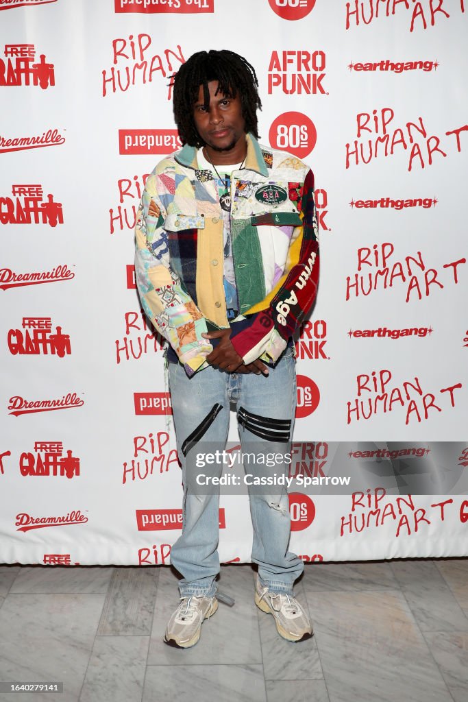Human Rip Barry Johnson attends EARTHGANG x Afropunk RIP Human Art Gallery on ...