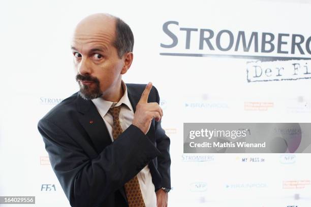 Christoph Maria Herbst visits the set of 'Stromberg - Der Film' at Dorint Hotel on March 19, 2013 in Arnsberg, Germany.