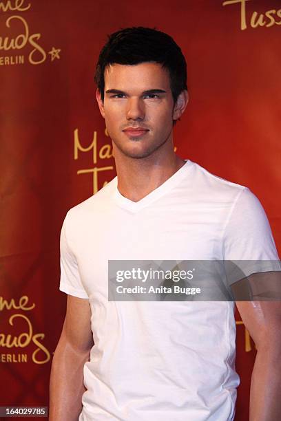 The Taylor Lautner wax figure unveiled at Madame Tussaud Berlin on March 19, 2013 in Berlin, Germany.