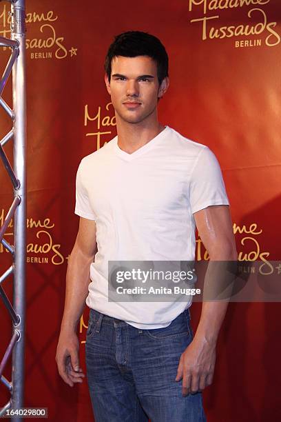 The Taylor Lautner wax figure unveiled at Madame Tussaud Berlin on March 19, 2013 in Berlin, Germany.