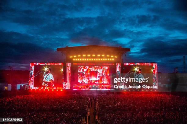General view of atmosphere on day 1 of Reading Festival 2023 at Richfield Avenue on August 25, 2023 in Reading, England.