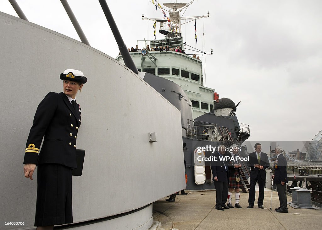 Prime Minister David Cameron And Defence Minister Mark Francois Present The First Arctic Star Medals And Bomber Command Clasps