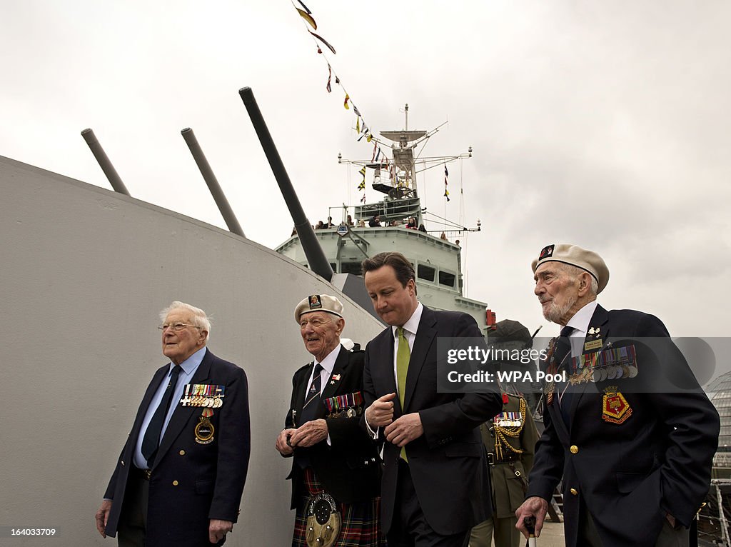 Prime Minister David Cameron And Defence Minister Mark Francois Present The First Arctic Star Medals And Bomber Command Clasps