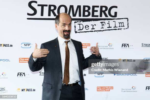 Christoph Maria Herbst visits the set of 'Stromberg - Der Film' at Dorint Hotel on March 19, 2013 in Arnsberg, Germany.