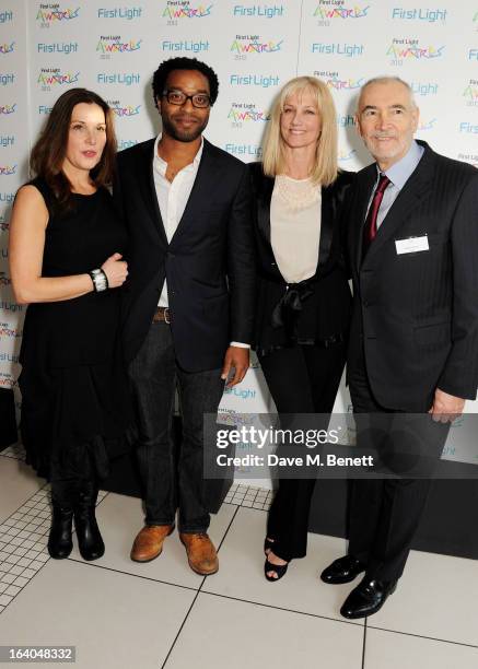 Barbara Broccoli, Chiwetal Ejiofar, Joely Richardson and Michael G. Wilson attend the First Light Awards at Odeon Leicester Square on March 19, 2013...