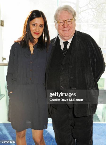 Manjinder Virk and Sir Alan Parker attend the First Light Awards at Odeon Leicester Square on March 19, 2013 in London, England.