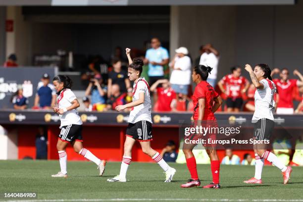 Martina del Trecco of River Plate celebrates a goal during the Women’s Cup 2023, third and fourth place football match, played between River Plate...