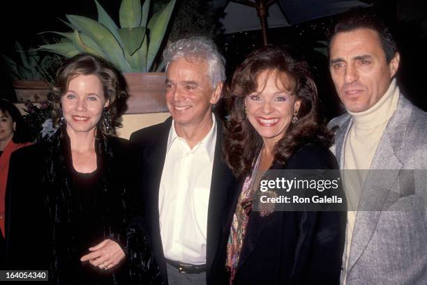 Actress Susan Dey and husband Bernard Sofronski and actress Valerie Harper and husband Tony Cacciotti attend the Grand Opening Celebration of Valerie...