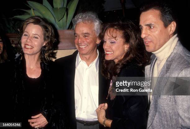 Actress Susan Dey and husband Bernard Sofronski and actress Valerie Harper and husband Tony Cacciotti attend the Grand Opening Celebration of Valerie...