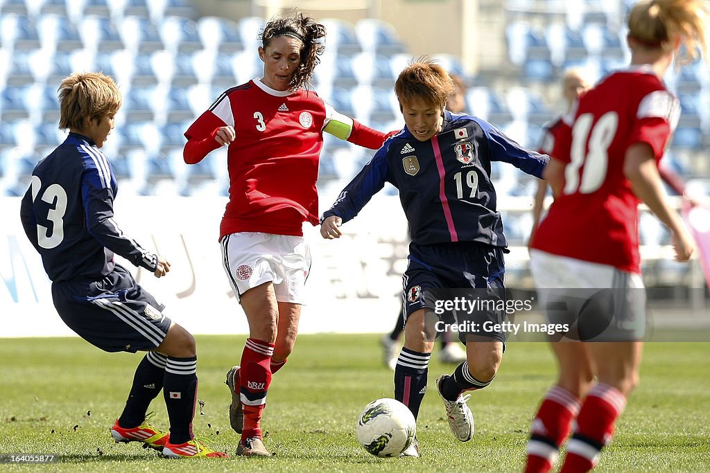 Denmark v Japan - Algarve Cup 2013