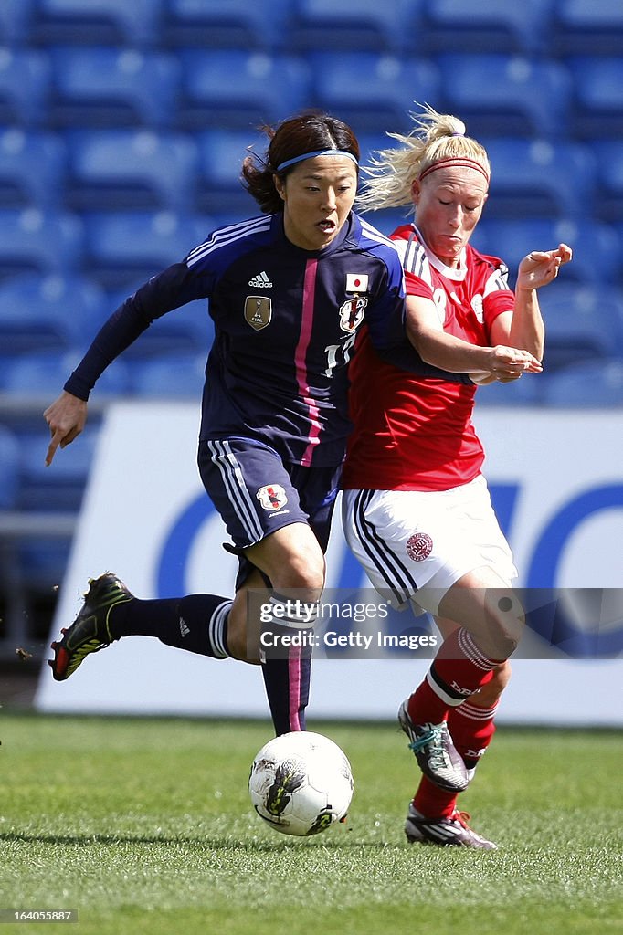 Denmark v Japan - Algarve Cup 2013