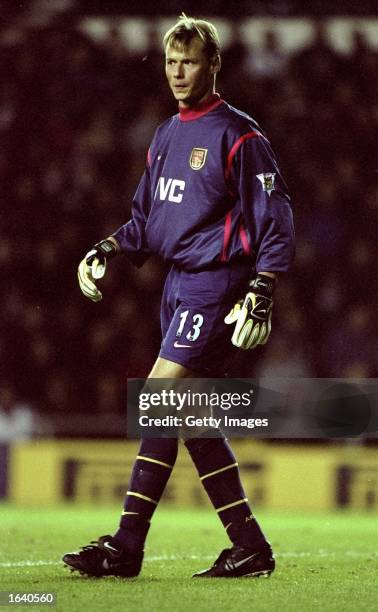 Alex Manninger of Arsenal in action during the FA Carling Premiership match against Derby at Highbury in London, England. \ Mandatory Credit:...