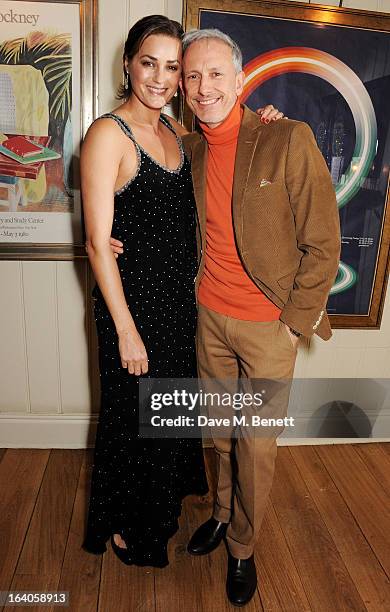 Yasmin Le Bon and Patrick Cox attend Dine for Dogs Trust, launching a dog friendly menu at The George Club on March 19, 2013 in London, England.