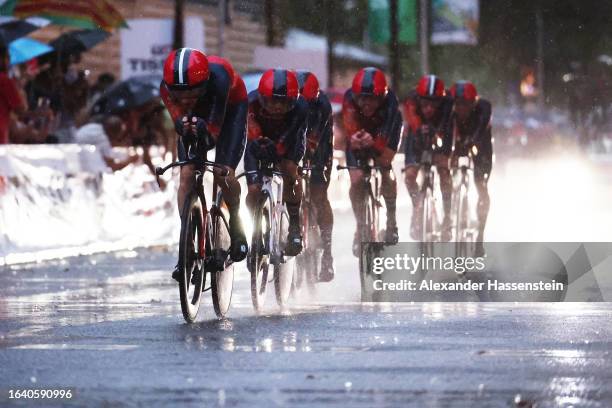 Laurens De Plus of Belgium, Geraint Thomas of The United Kingdom, Filippo Ganna of Italy, Thymen Arensman of The Netherlands, Egan Bernal of...