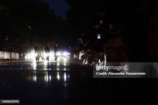 Remco Evenepoel of Belgium, Louis Vervaeke of Belgium, Mattia Cattaneo of Italy, Andrea Bagioli of Italy, Jan Hirt of Czech Republic, James Knox of...