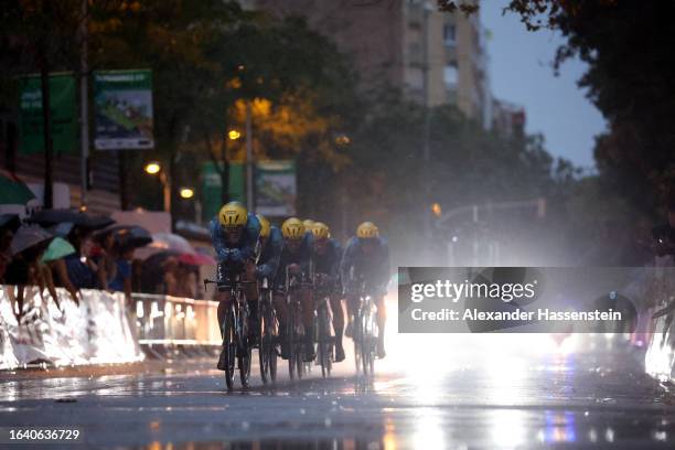 David De La Cruz of Spain, Joe Dombrowski of The United States, Vadim Pronskiy of Kazakhstan, Javier Romo Oliver of Spain, Luis Leon Sanchez of...