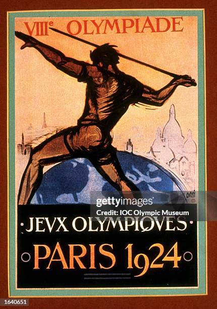An offical poster from the 1924 Paris Olympic Games on display at the IOC Olympic Museum in Lausanne, Switzerland. \ Mandatory Credit: IOC Olympic...