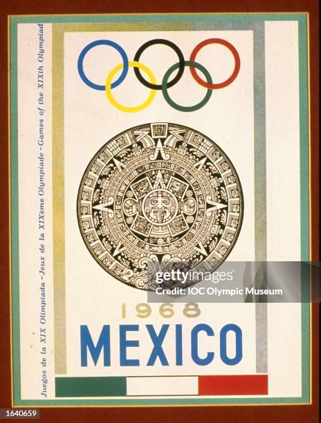 An offical poster from the 1968 Mexico Olympic Games on display at the IOC Olympic Museum in Lausanne, Switzerland. \ Mandatory Credit: IOC Olympic...