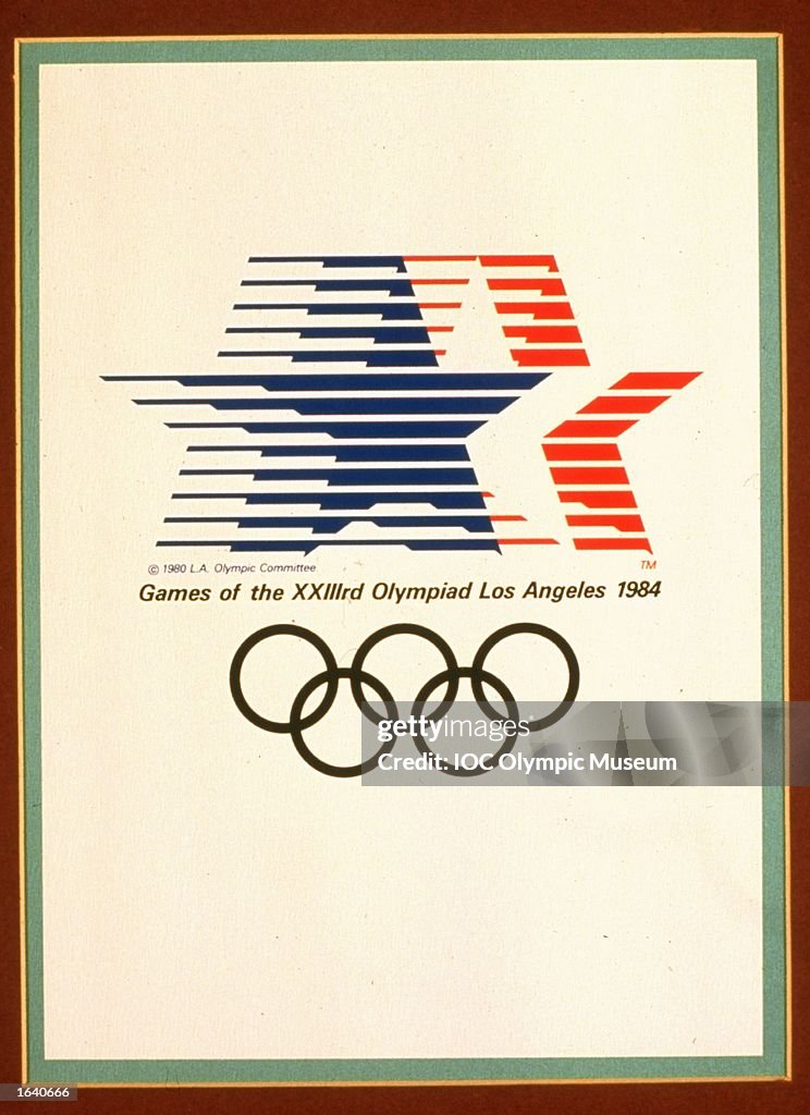The 1984 Los Angeles offical poster on display