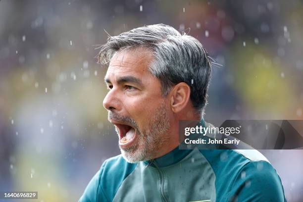 David Wagner the Head Coach of Norwich City during the Sky Bet Championship match between Huddersfield Town and Norwich City at the John Smith's...