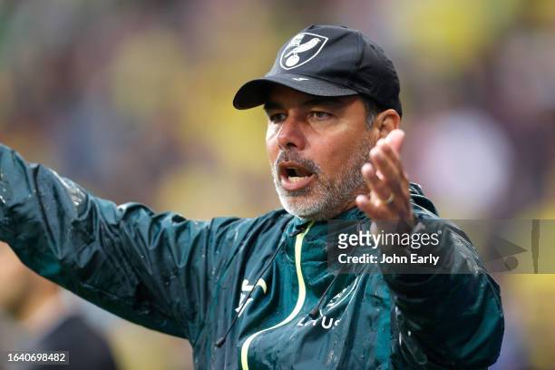 David Wagner the Head Coach of Norwich City during the Sky Bet Championship match between Huddersfield Town and Norwich City at the John Smith's...
