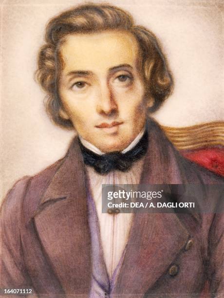 Portrait of Frederic Chopin , Polish pianist and composer. Varsavia, Muzeum Fryderyka Chopina