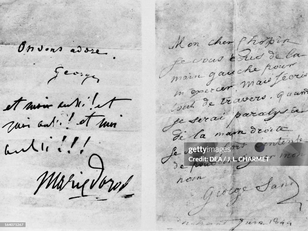 Handwritten letters from George Sand...