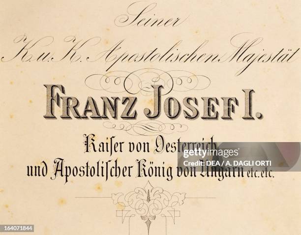 Dedication of the Eighth Symphony to His Imperial Majesty Emperor Franz Joseph's, by Anton Bruckner . Vienna, Gesellschaft Der Musikfreunde